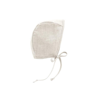 Briar Baby Linen Bonnet, Sand